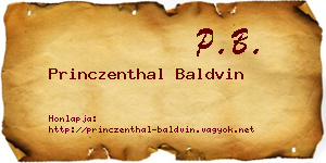 Princzenthal Baldvin névjegykártya